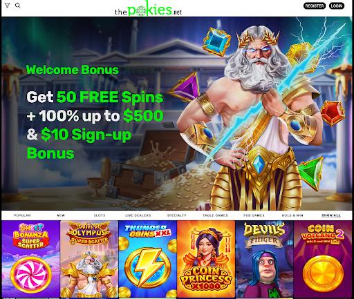 ThePokies banking and withdrawals page